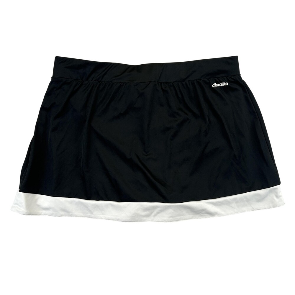 Adidas Skort Womens Medium Black Climalite Tennis Athletic Lined Shorts Stretch